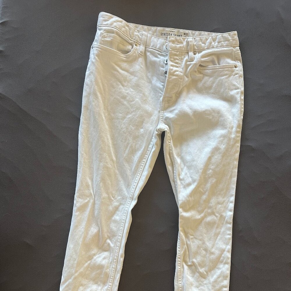 Topman White Jeans Stretch Skinny W32 L32